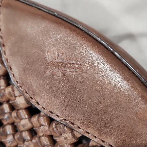 Frye Brown Leather‎ and Woven Shoulder Bag - Picture 7 of 7